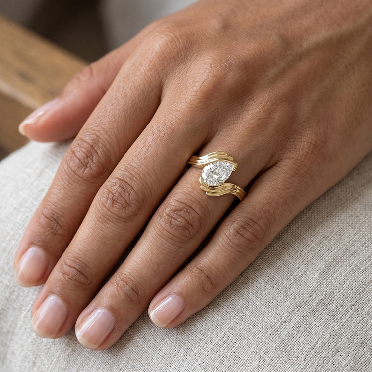 Diamant taille Taille Poire Solitaire de Fiançailles 1,50 carats