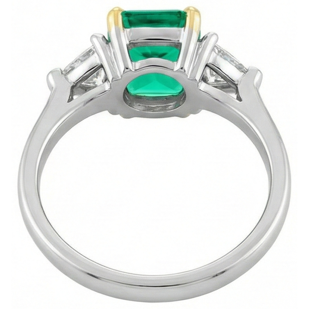 Émeraude Fine Bague Pierre Précieuse – vue de profil