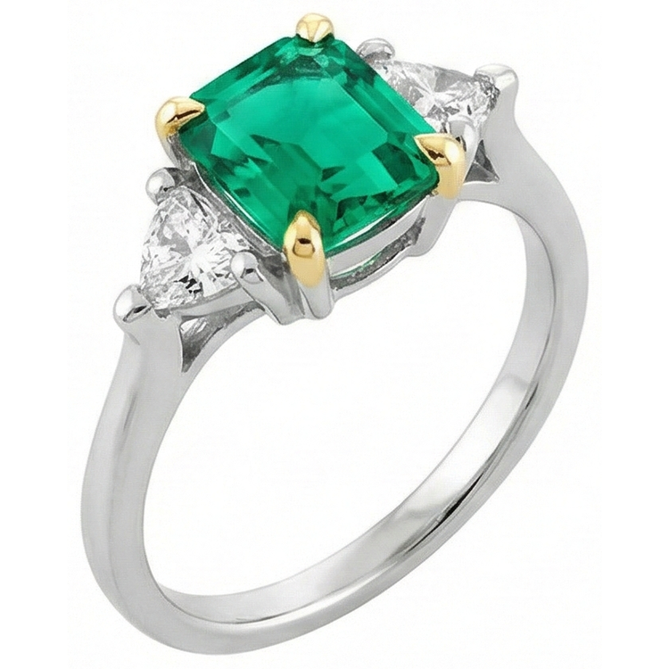 Brillant Bague Pierre Précieuse 3,50 carats – vue de face