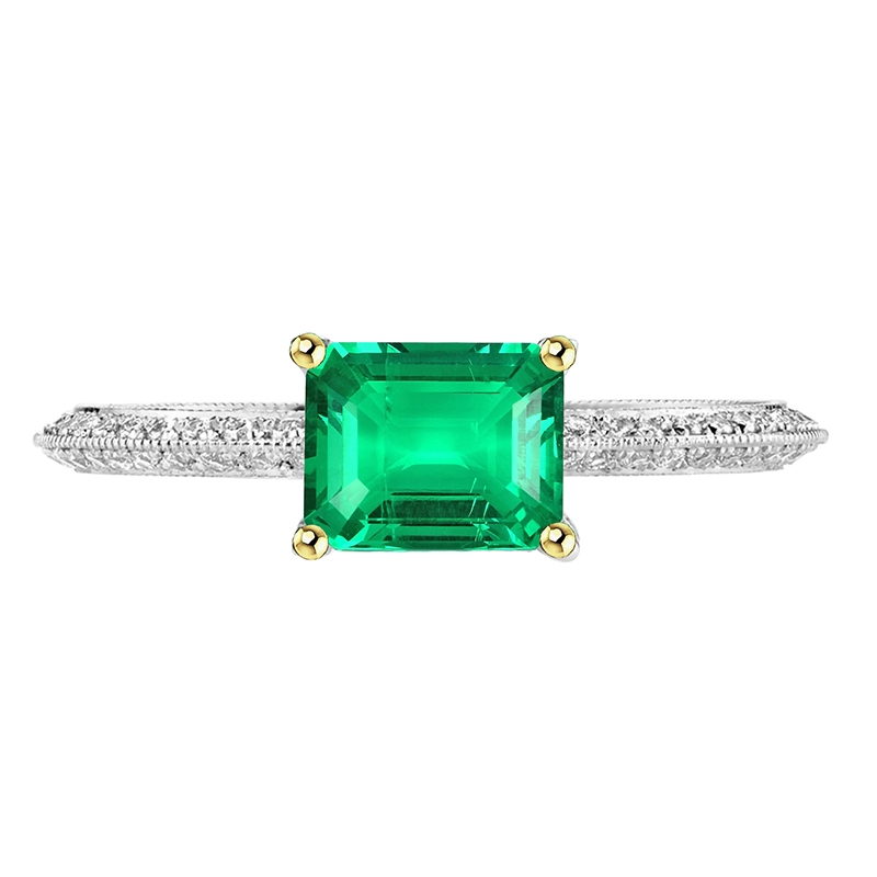 Émeraude Bague Pierre Précieuse – vue principale