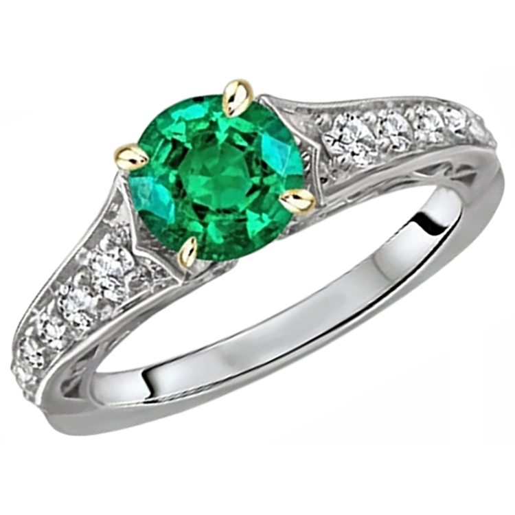 Brillant Bague avec Gemme 2,50 carats – vue de côté