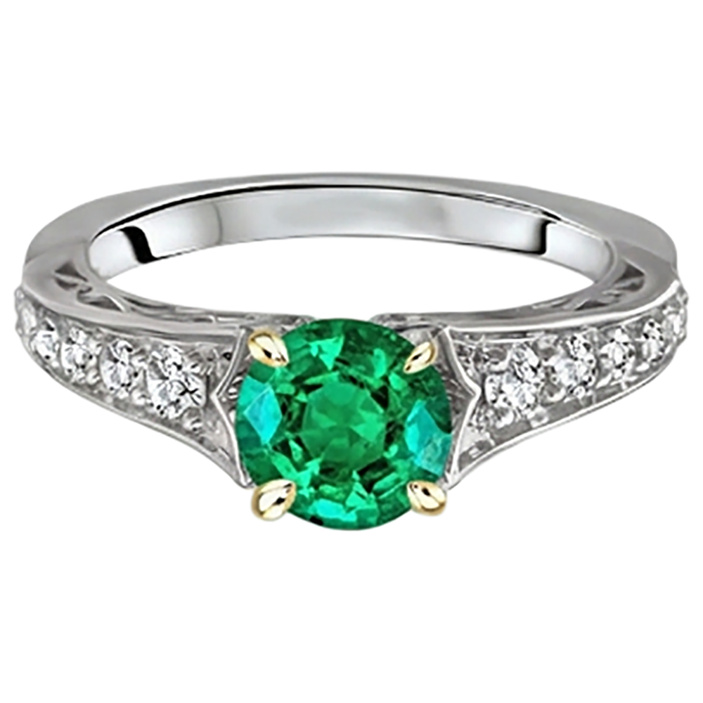 Brillant Bague avec Gemme 2,50 carats – vue de face