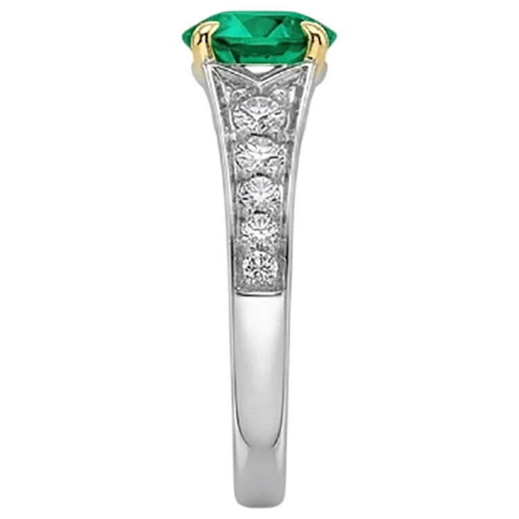 Brillant Bague avec Gemme 2,50 carats – vue de dessus