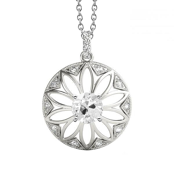 Diamant Fin Collier Pendentif – vue principale