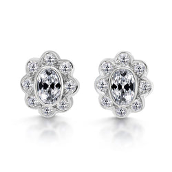 Diamant Fin Sertissage Clos Boucles d'Oreilles – 1 carats en Or