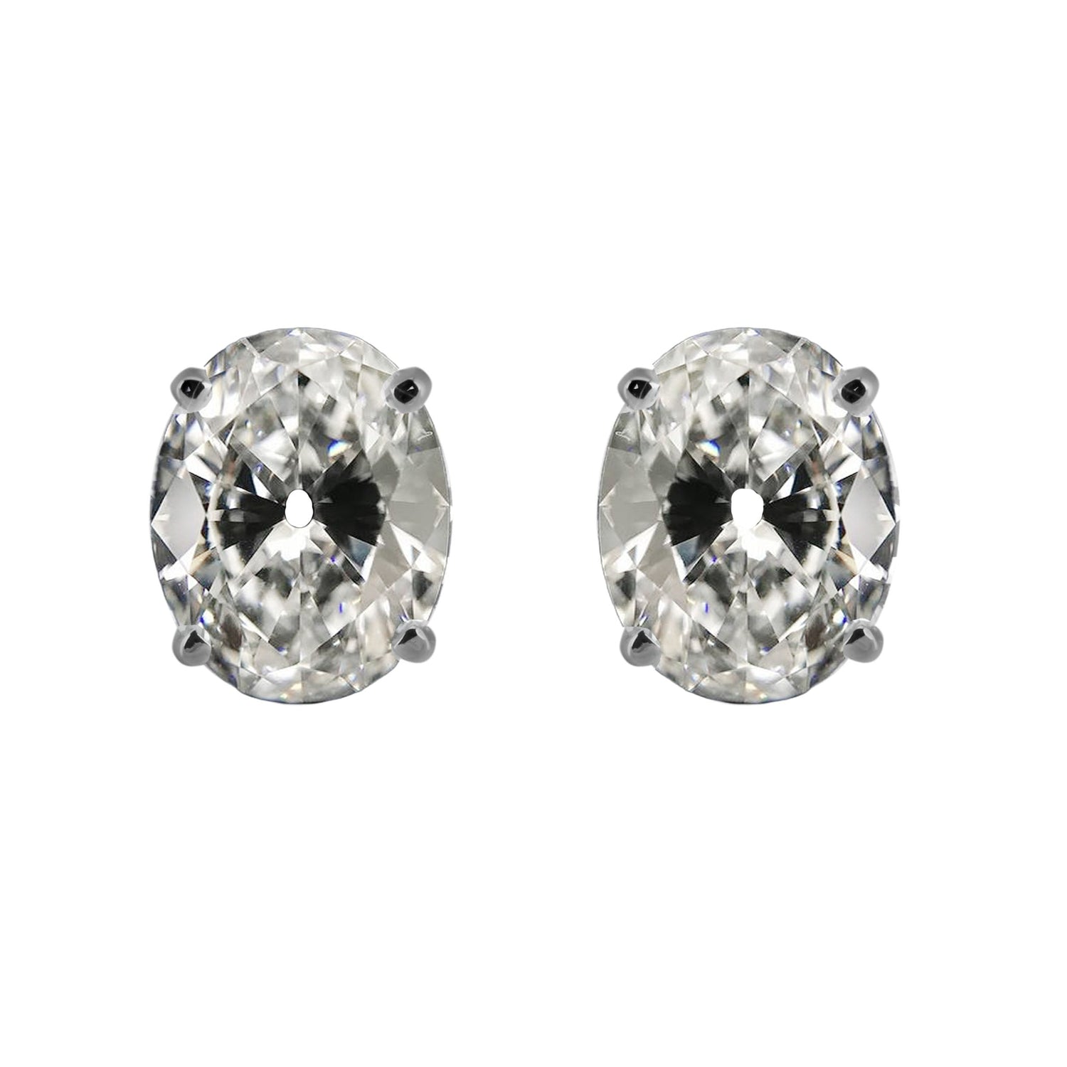 Taille Old Mine Brillant bague en Or Blanc 14 Carats – vue principale