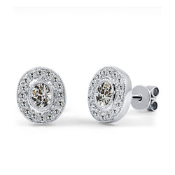 Diamant Puces d'Oreilles – Or Blanc 14 Carats 4,50 carats