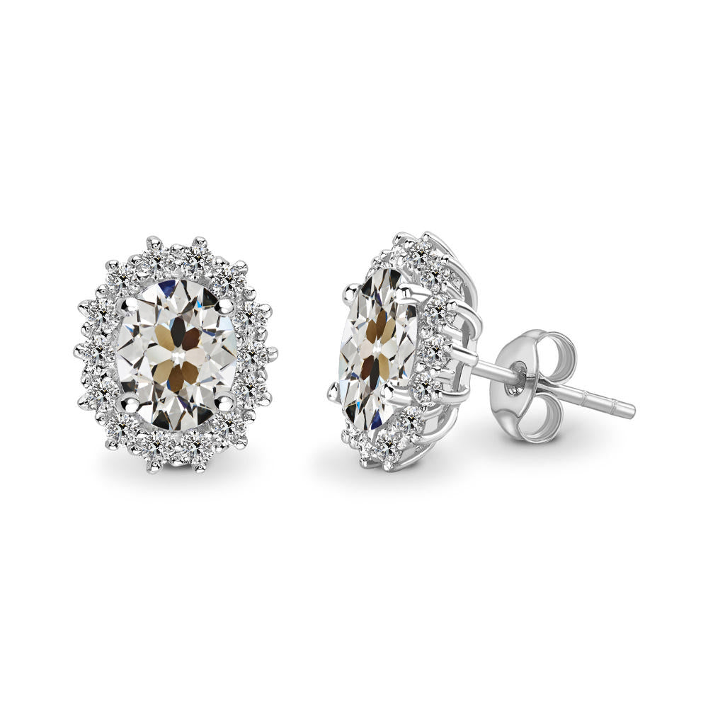 Brillant Puces d'Oreilles 5,50 carats Or Blanc 14 Carats – vue principale