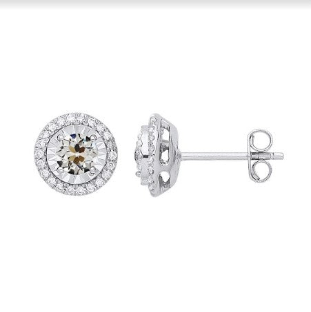 Brillant Boucles d'Oreilles 4 carats Or Blanc 14 Carats – vue principale