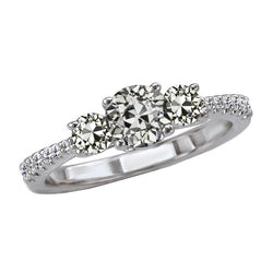 Brillant Bague Anniversaire Bague Solitaire avec Accents 3