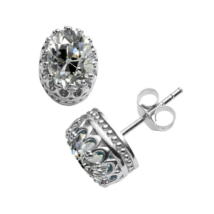Diamant Pendants d'Oreilles 3-carats Or Blanc 14 Carats – vue principale