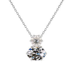Brillant Collier Pendentif 2,50 carats – Or Blanc 14 Carats