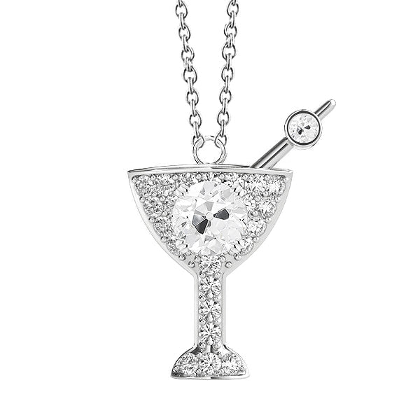 Brillant Pendentif Goutte 2,50 carats Or Blanc 14 Carats – vue principale