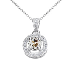 Brillant Collier Pendentif de luxe – 1,50 carats Or Blanc 14