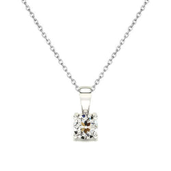 Brillant Pendentif Goutte de luxe – 1 carats Or Blanc 14 Carats