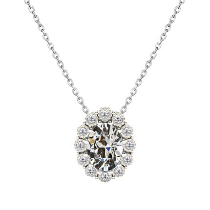 Fait à la main Collier Pendentif 2 carats – vue principale