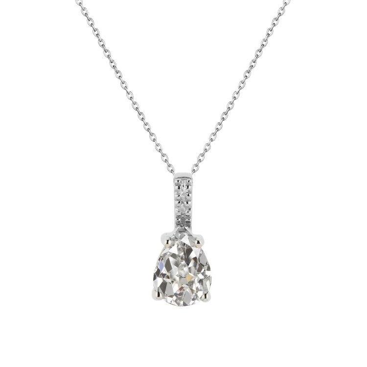 Artisanal Diamant Pendentif Goutte 2 carats – vue principale
