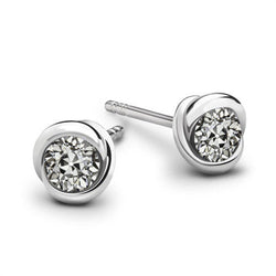 Sertissage Clos Diamant Fin Pendants d'Oreilles 1 carats – Or