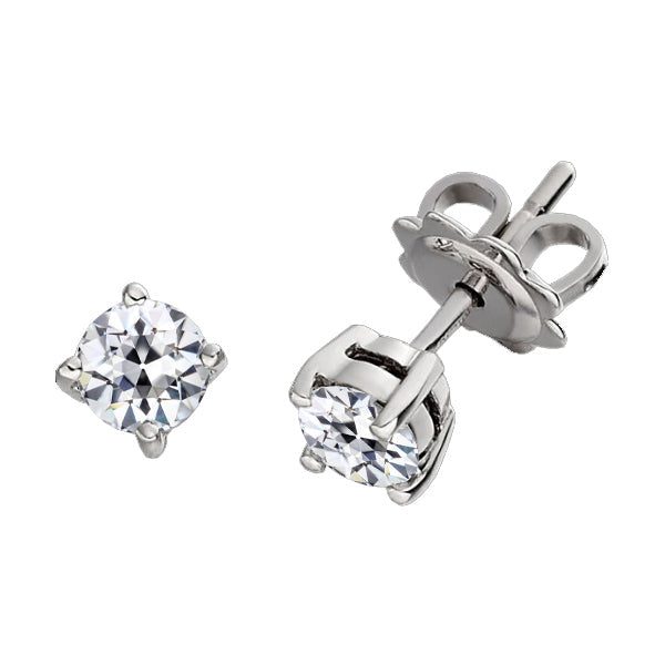 Brillant Boucles d'Oreilles 2 carats Or 14K Blanc – vue principale