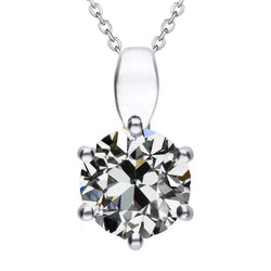 Collier Pendentif Or Blanc 14 Carats avec Diamant Fin – 3,50