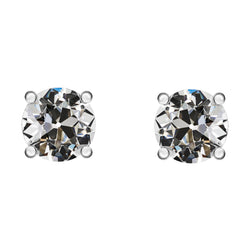 Diamant Fin Puces d'Oreilles 2,50 carats G/VS1 – Or Blanc 14