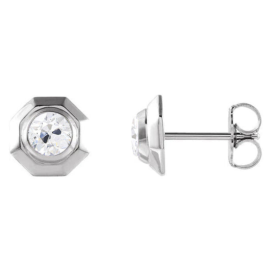 Chatoyant Pendants d'Oreilles 1 carats – vue de face