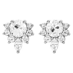 Brillant Puces d'Oreilles de luxe – 8,50 carats Or Blanc 14