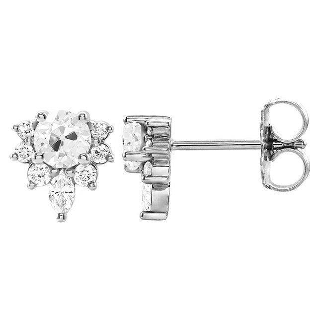 Brillant Puces d'Oreilles – vue de face