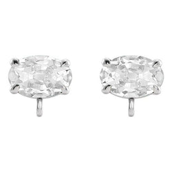 Diamant Puces d'Oreilles – Old European 3,50 carats Or 14K Blanc