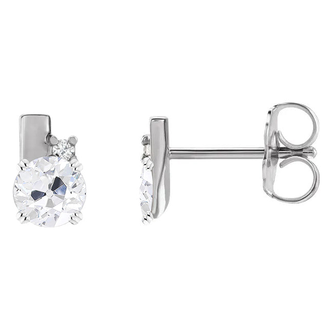 Brillant Brillant Puces d'Oreilles 3,50 carats – vue de face