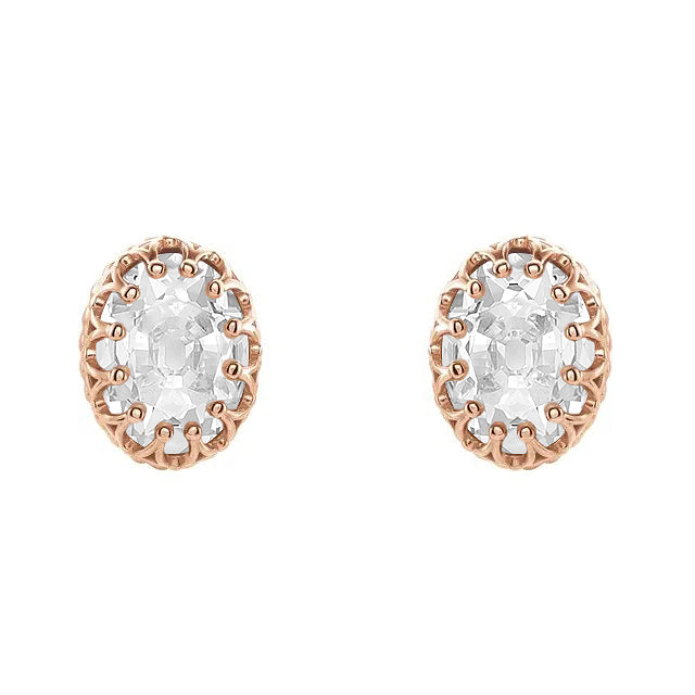 Rayonnant Diamant Fin Boucles d'Oreilles 5,50 carats – vue de face