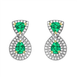 Premium Gemstone Earring – Émeraude Fine 1 carats – HarryChadEnt