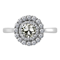 Diamant Bague de Fiançailles Halo fait main 2,50 carats par
