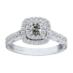 Taille Old Mine Bague de Fiançailles Halo – Diamant Fin 1,50