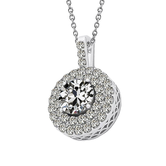 Sophistiqué Brillant Halo 1 carats – vue principale