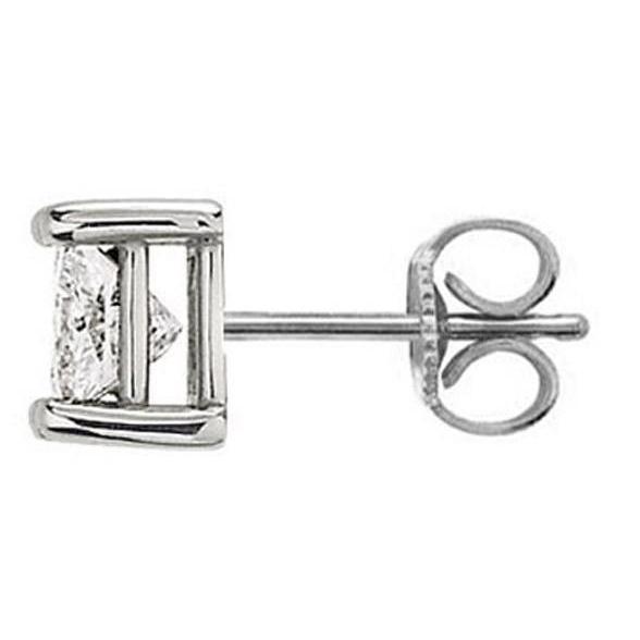 E Vvs1 Réel Diamant 1.50 Ct. Stud Hommes Boucle D'Oreille Or Blanc 14K