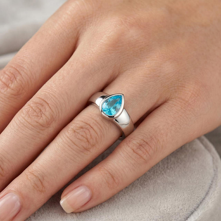 Éblouissant Bague Pierre Précieuse – Paraiba Néon 1 carats