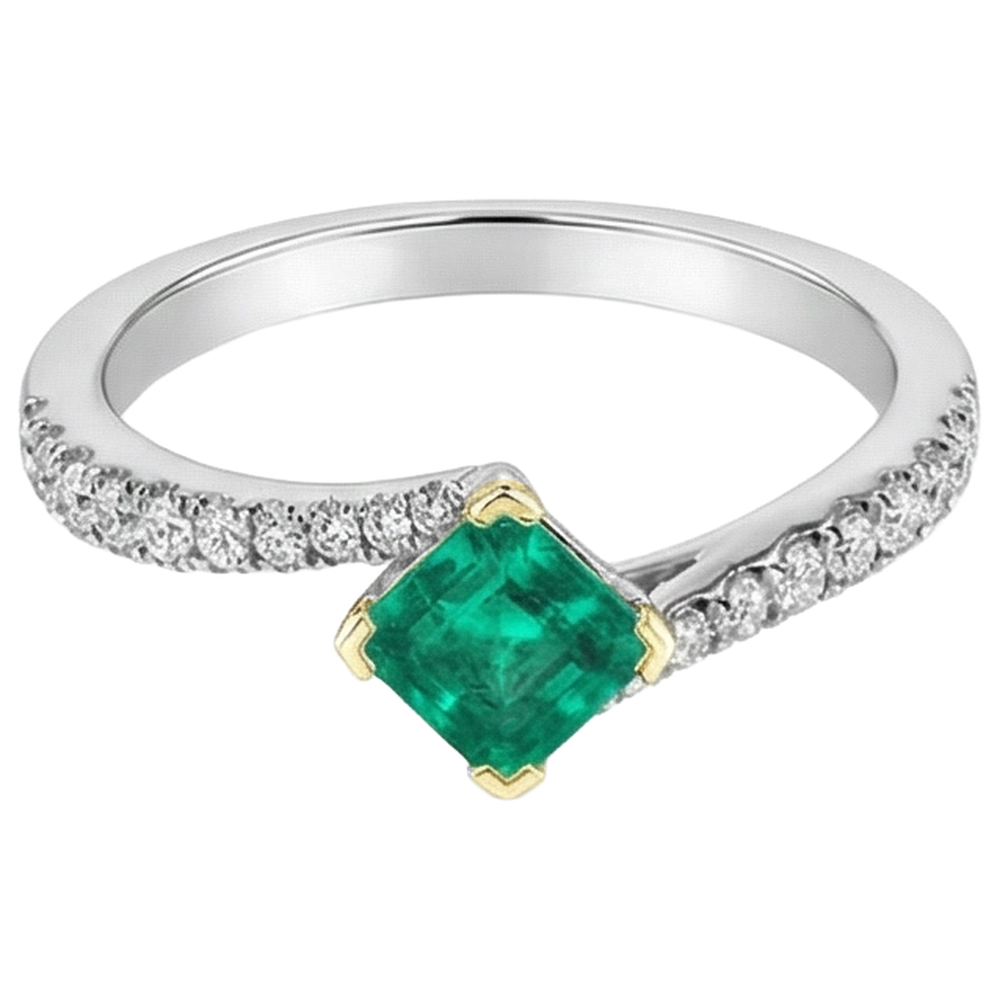 Sur mesure Bague avec Gemme 2 carats – vue d'angle
