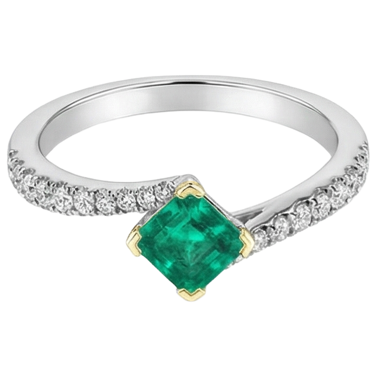 Sur mesure Bague avec Gemme 2 carats – vue d'angle
