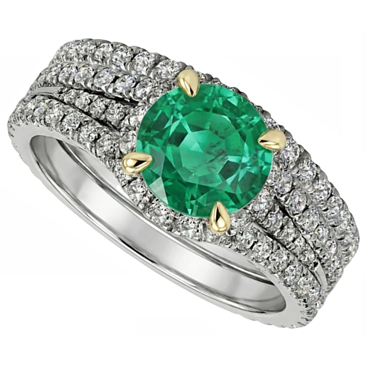 Brillant Bague avec Gemme 2,50 carats – vue de côté