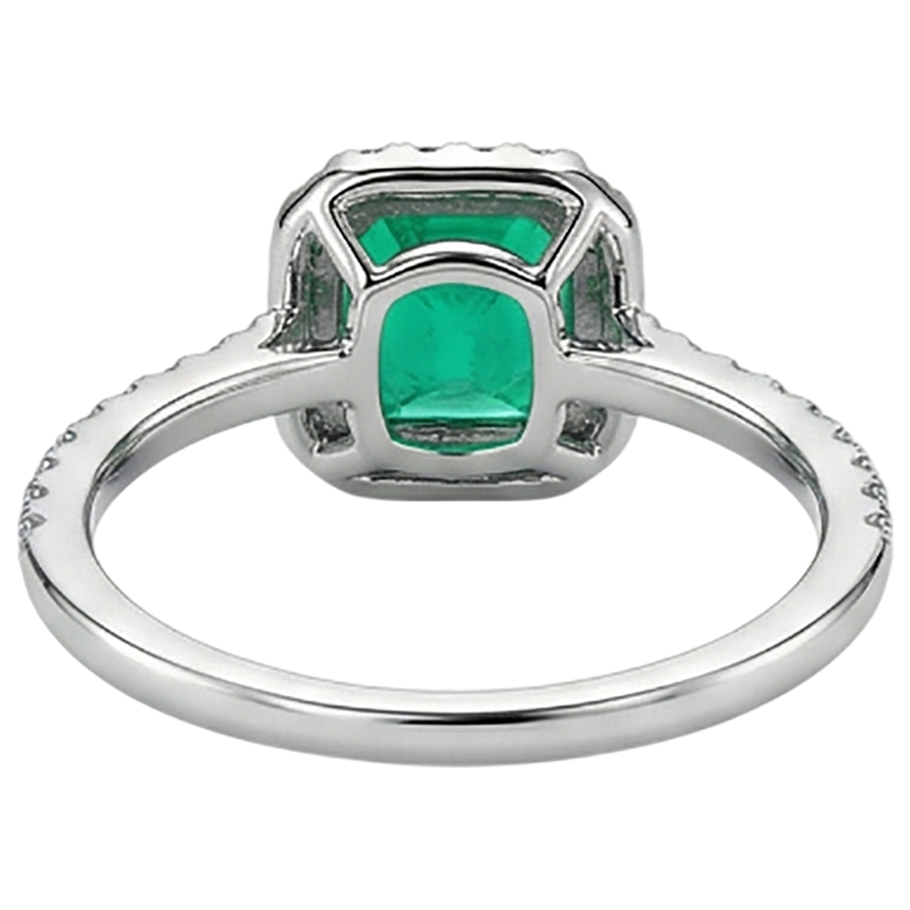 Fin Bague Pierre de Couleur 3,50 carats – vue arrière