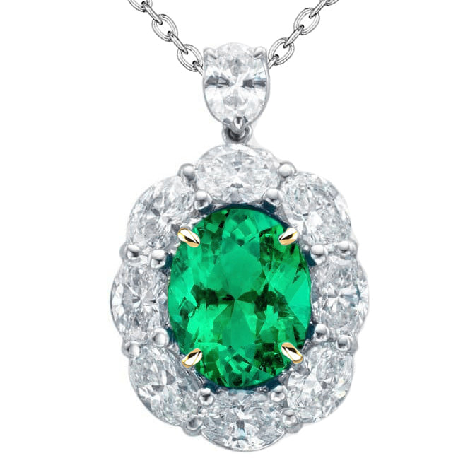 Émeraude Collier Pendentif Pierre – vue principale
