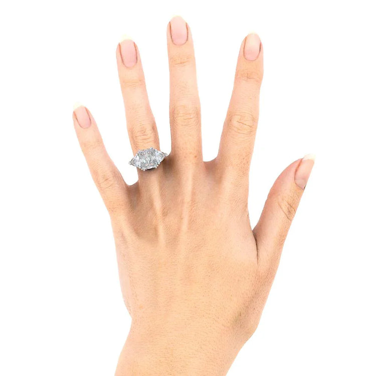 Diamant Fin Trilogie 9-carats Or 14K Blanc – vue de dessus
