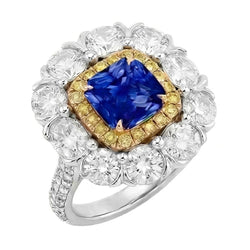 Élégante Bague Saphir Cocktail Diamant