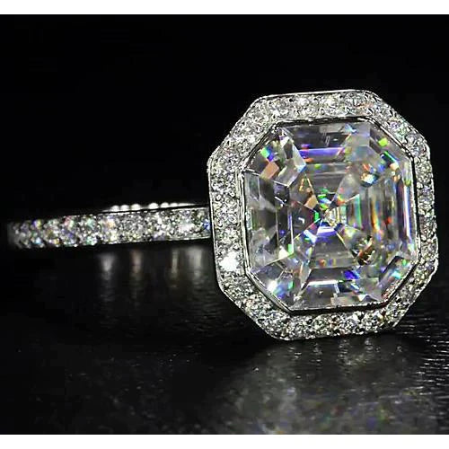 Élégante Dague En Naturel Diamant Asscher  De 5 Carats