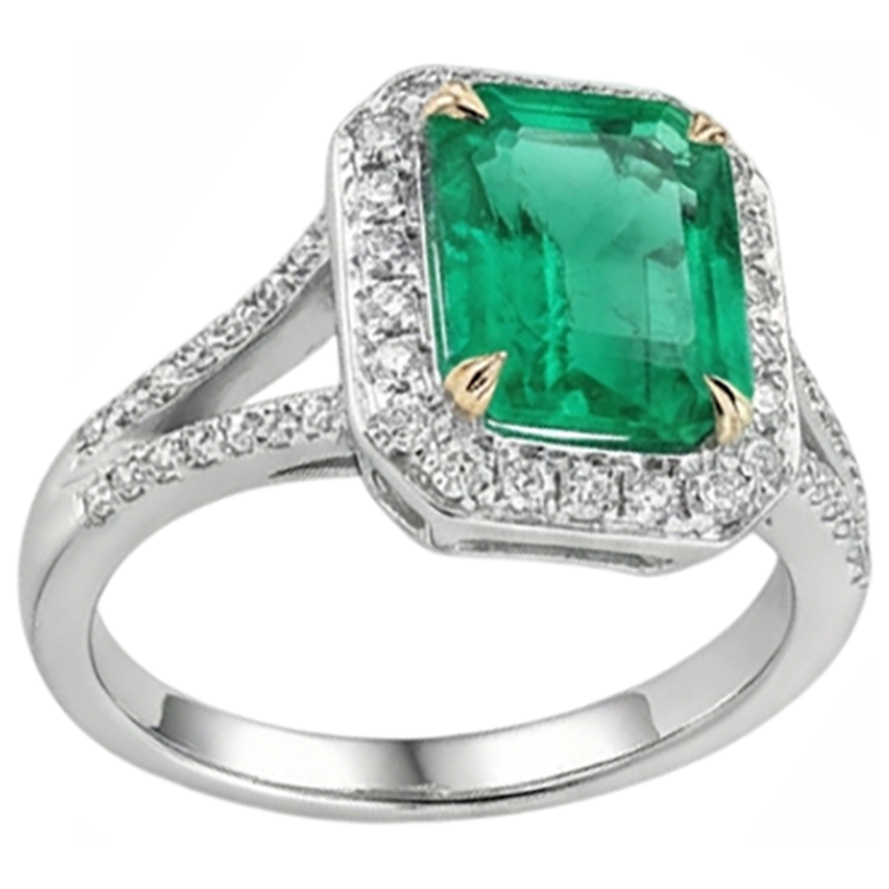 Étincelant Bague Pierre Précieuse 2 carats – vue de profil