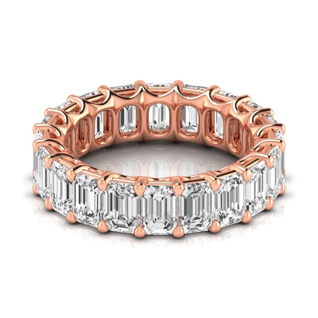 Eternity Band Or Rose 14 Carats avec Brillant – vue de face
