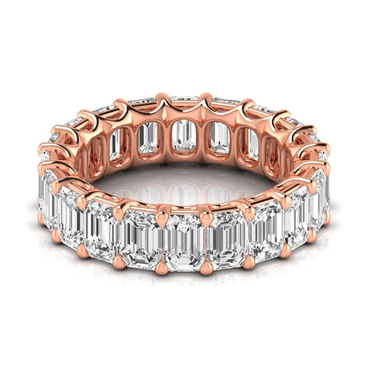 Eternity Band Or Rose 14 Carats avec Brillant – vue de face