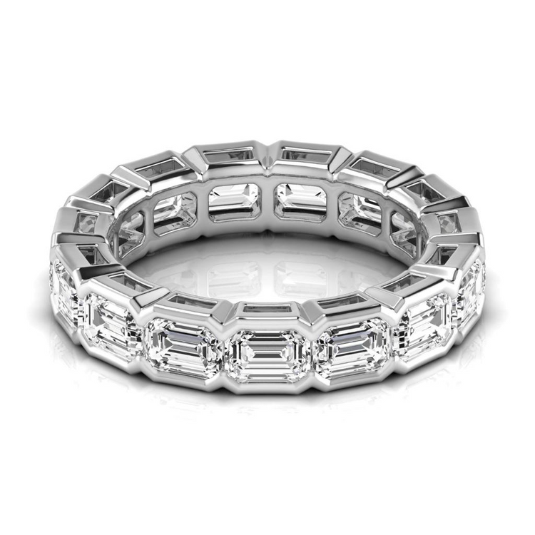 Eternity Band Or Blanc 14 Carats avec Diamant – vue de face