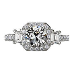 Étincelant Bague Halo – Diamant Fin 6,50 carats – HarryChadEnt